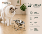 Erhöhter Futternapf aus Edelstahl – für Katzen